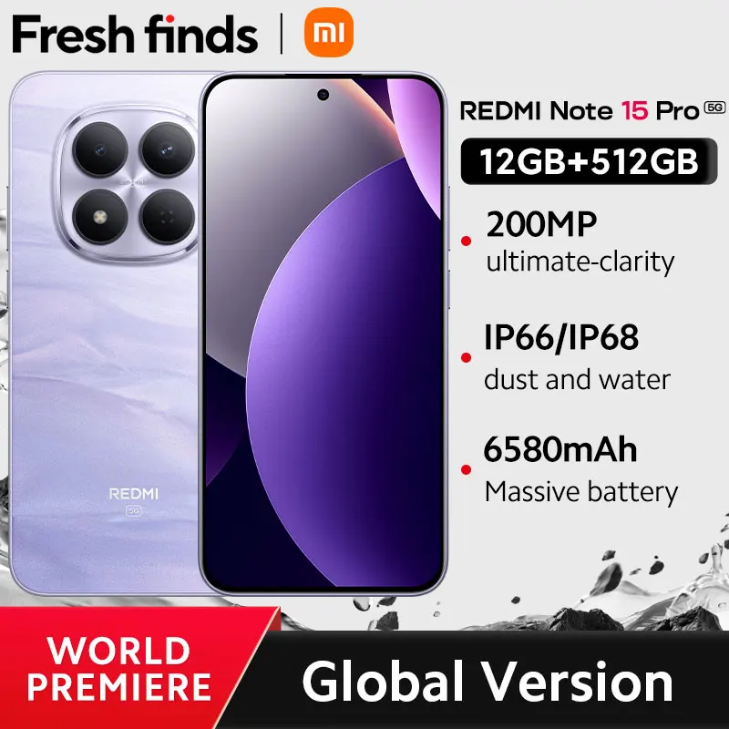Xiaomi Redmi Note 15 Pro 5G Global Version 200MP main camera 6.83