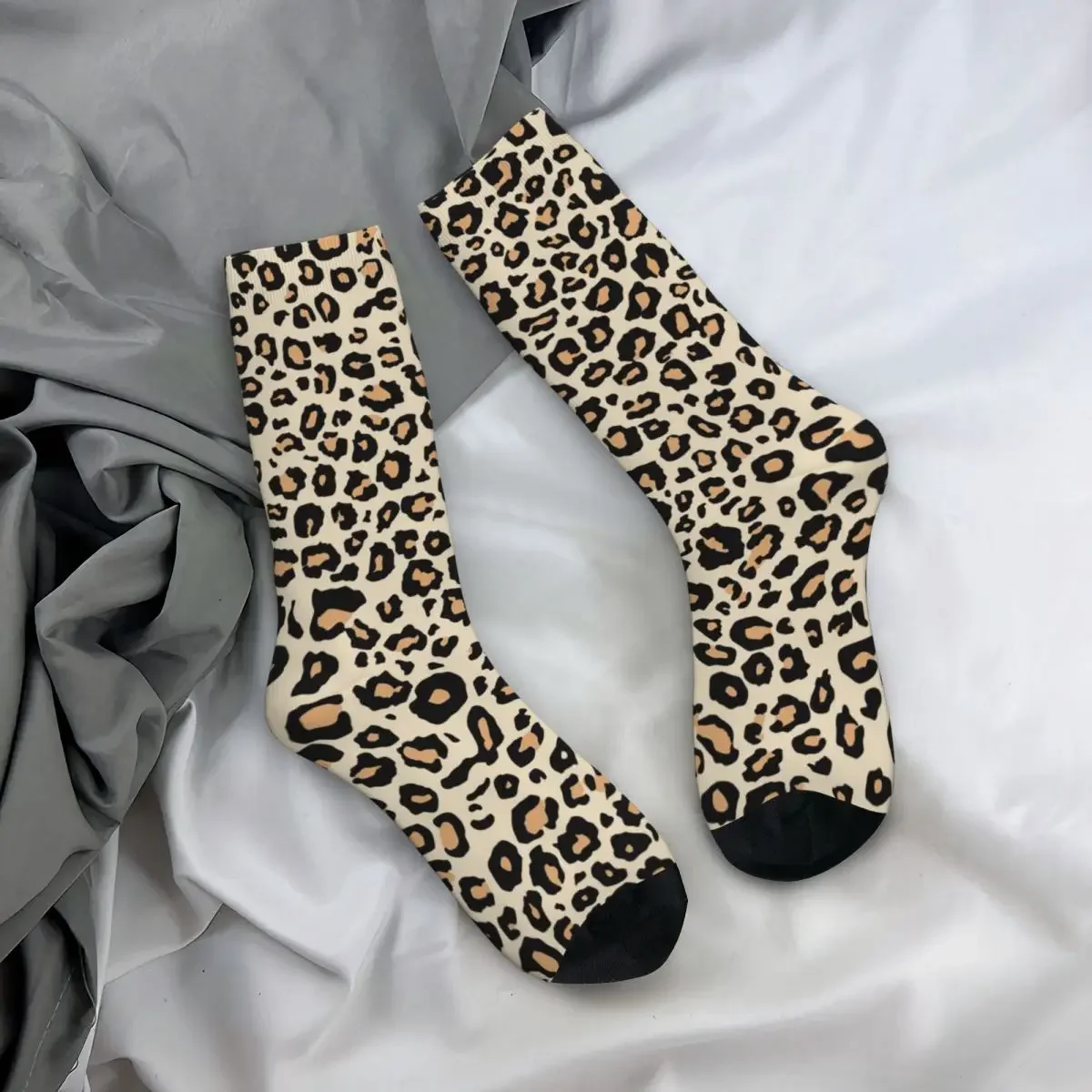 New Male Men Socks Casual Leopard Animal Print Sock Polyester Big Cats Spot Skateboard Women's Socks Spring Summer Autumn Winter