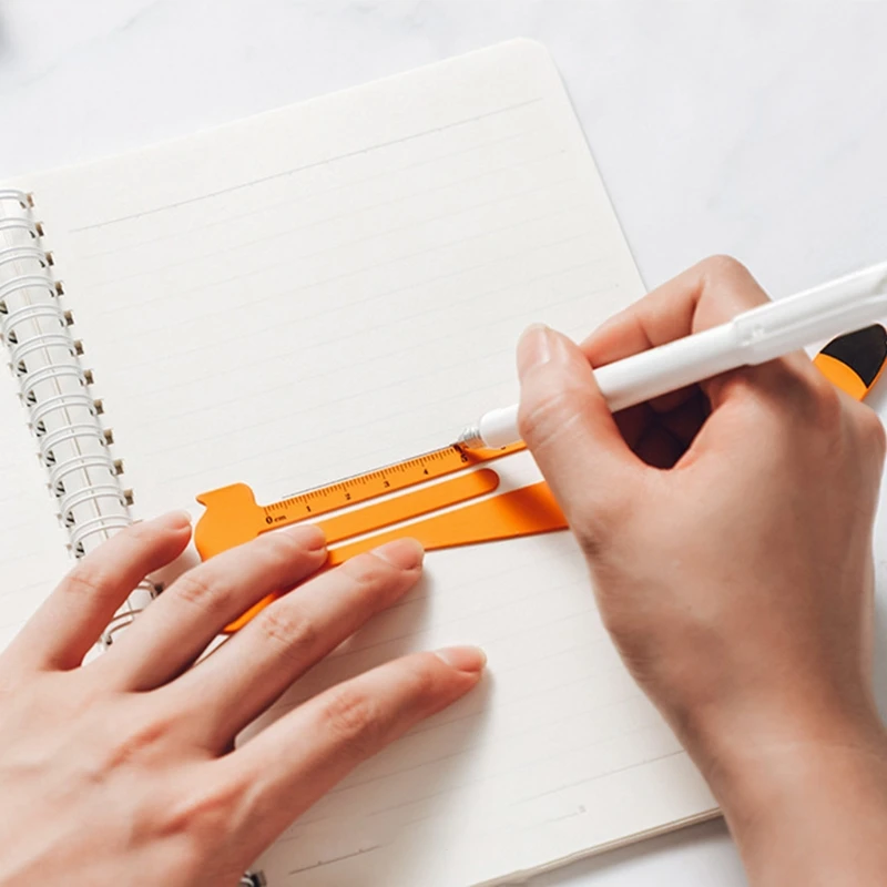 การ์ตูนโลหะบุ๊คมาร์คไม้บรรทัดผู้ถือหนังสือคลิปวัดเครื่องมือนักเรียน Supply