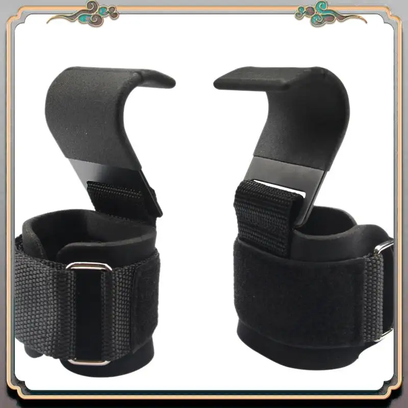 

Durable Fitness Weight Lifting Heavy Duty Hooks With Neoprene Pad Gym Wrist Wraps Best Power Weight Lifting Training Set