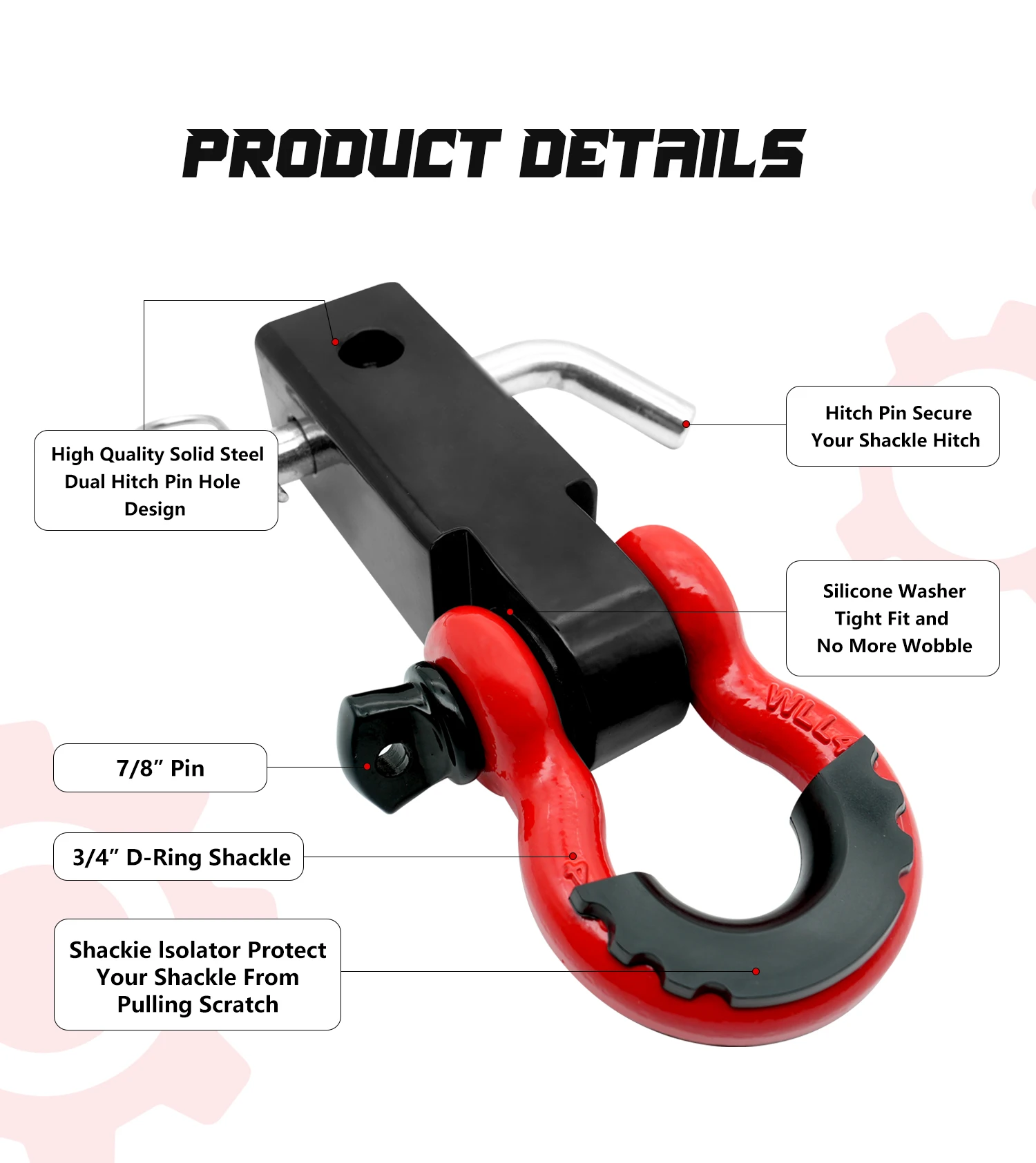 Ambull الشركة المصنعة المورد تخصيص شاحنة الموضة الجديدة على الطرق الوعرة مزورة وصلة استقبال جبل مع تكبل