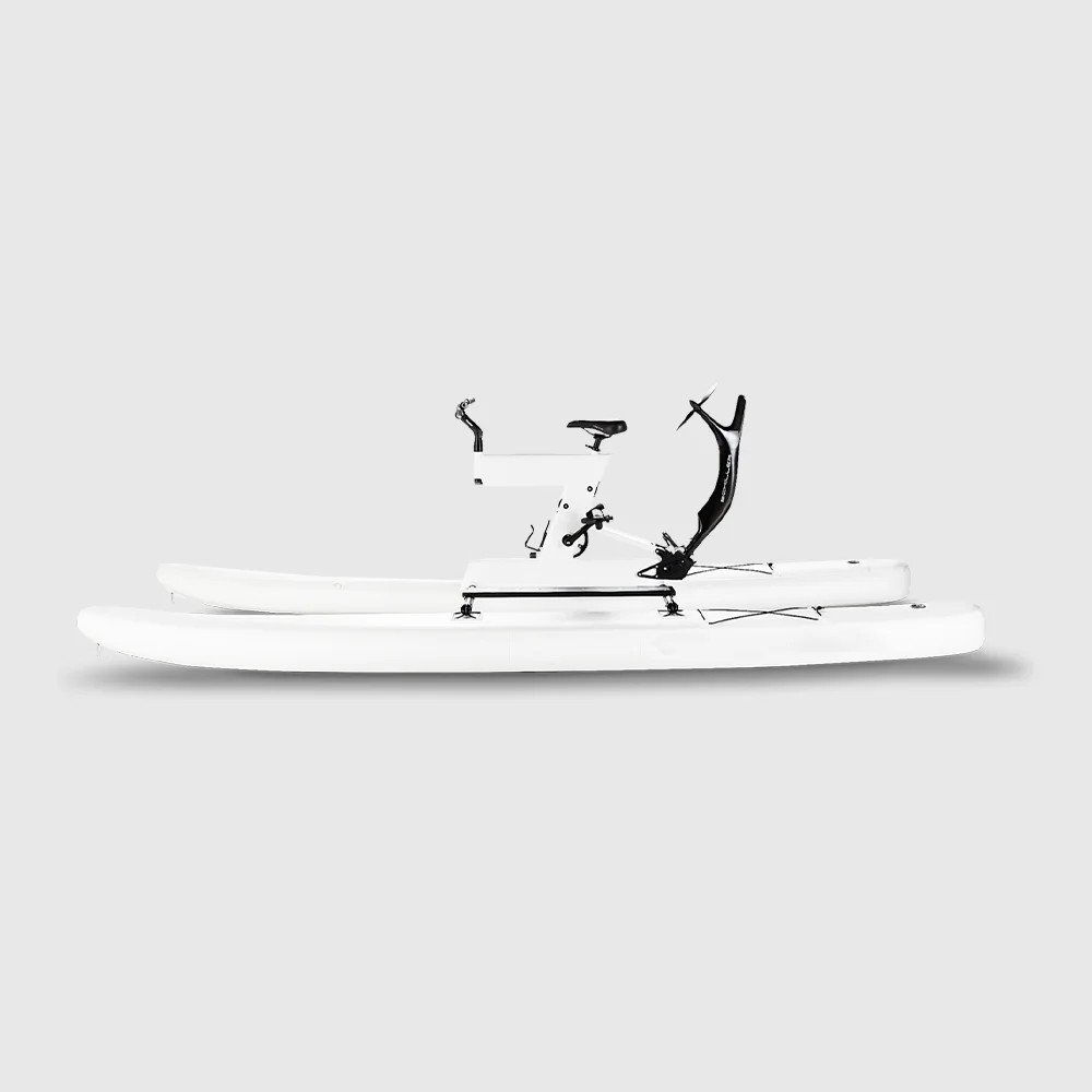 

Customized Logo High Strength 0.9mm PVC White/Black Single-person Hydro Inflatable Paddle Sea Waterbike Water Bicycle