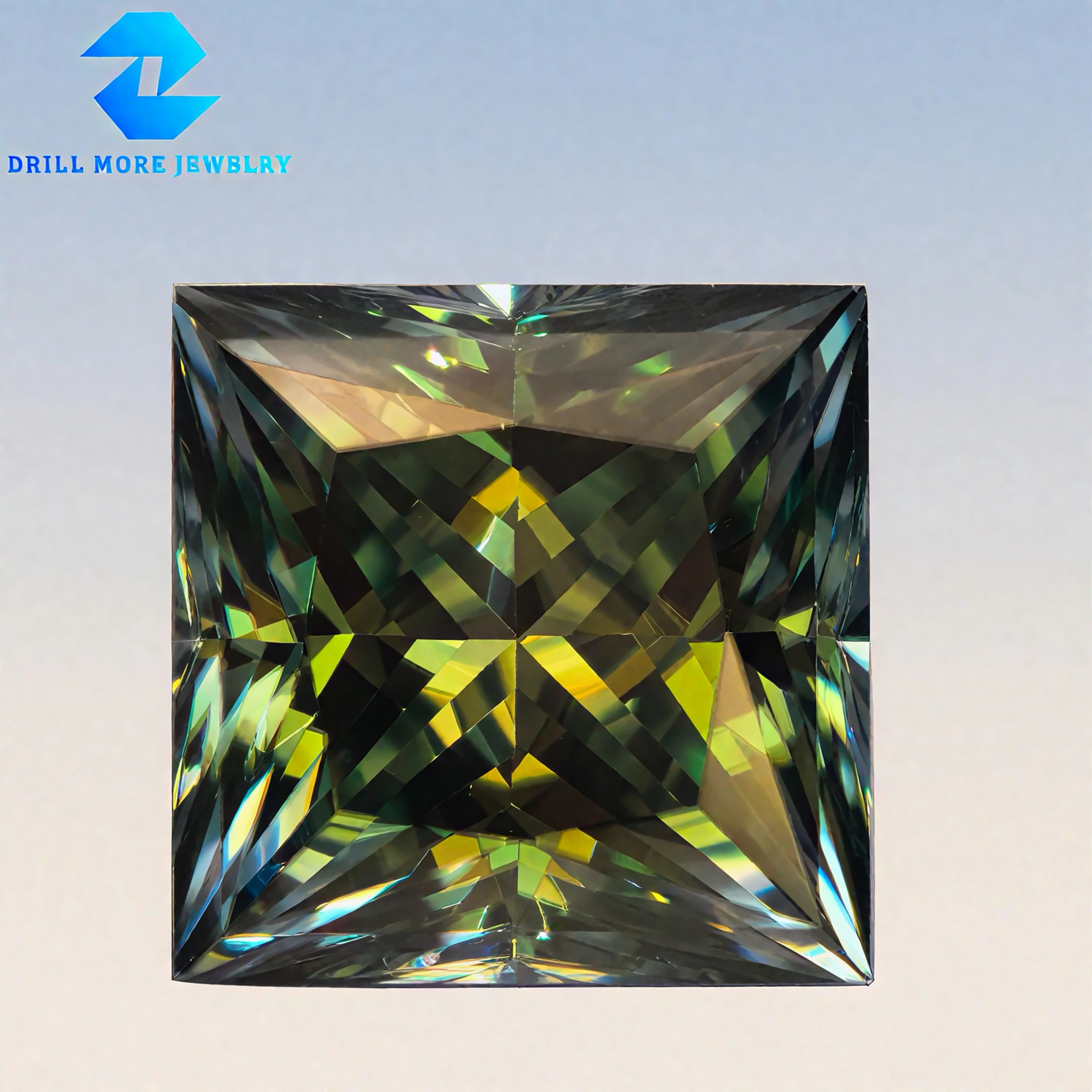 

НОВЫЕ камни из муассанита оливково-зеленого цвета, огранка «Принцесса», VVS1, прошли проверку на алмазном тестере, с сертификатом GRA, для самостоятельного изготовления ювелирных изделий