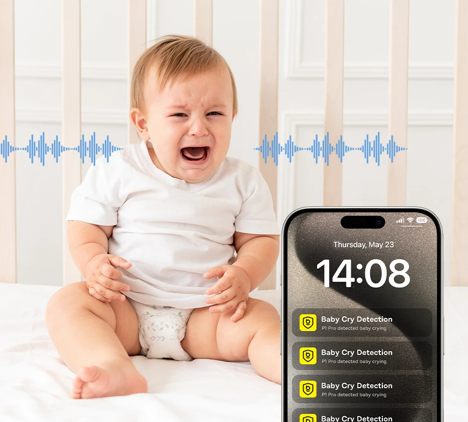 Baseus 5MP 3K WiFi IP-Kamera 2,4G/5G Wireless Indoor Sicherheitsschutz Schwenk- und Neigefunktion 8-facher Digitalzoom Mini-Kamera-Überwachungskameras – Detail 7
