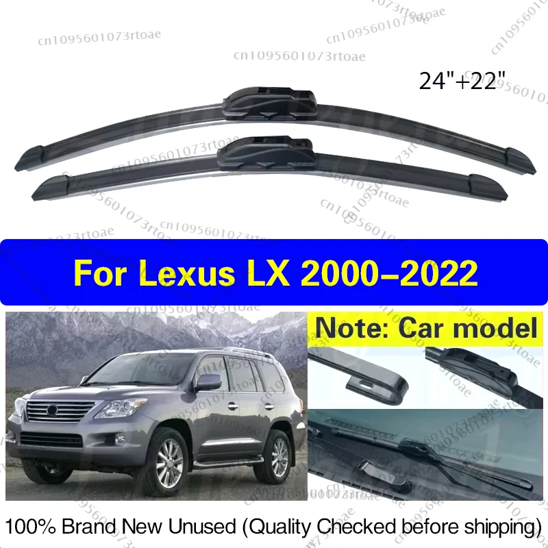 

Car Front Windshield Wiper Blades For Lexus LX 470 570 LX470 LX570 J201 J80 J300 2000 - 2022 Rubber Rain Brush Car Accessories
