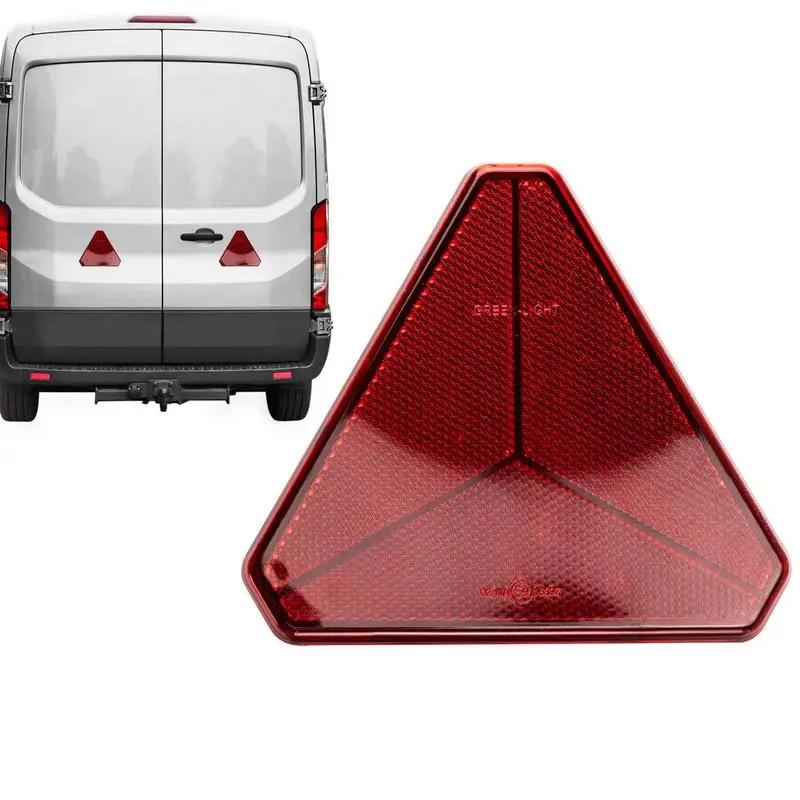 Warning Triangles For Car Reflective Farm Vehicle Red Triangle Plate Truck Reflective Sticker Rear Side Sign Board Safety lights