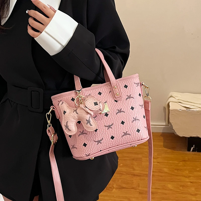 Pu Handbag High-end Sensory Vegetable Basket Bag Simple Single Shoulder Crossbody Bag Fashionable Handbag For Women