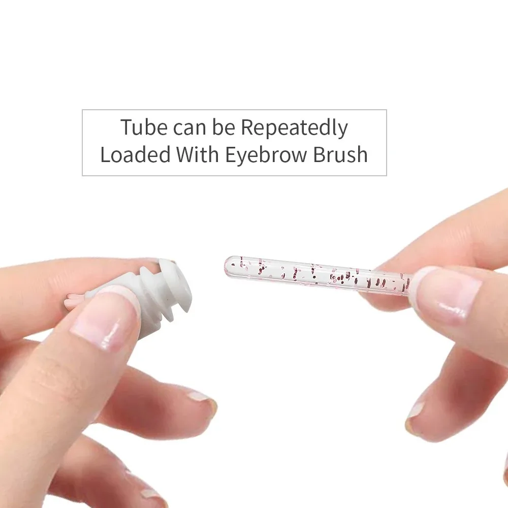 10 Uds. Cepillo de pestañas desechable, tubo de cepillo de pestañas reutilizable, varitas para rímel, tubos a prueba de polvo, carretes de pestañas, herramienta de maquillaje de almacenamiento