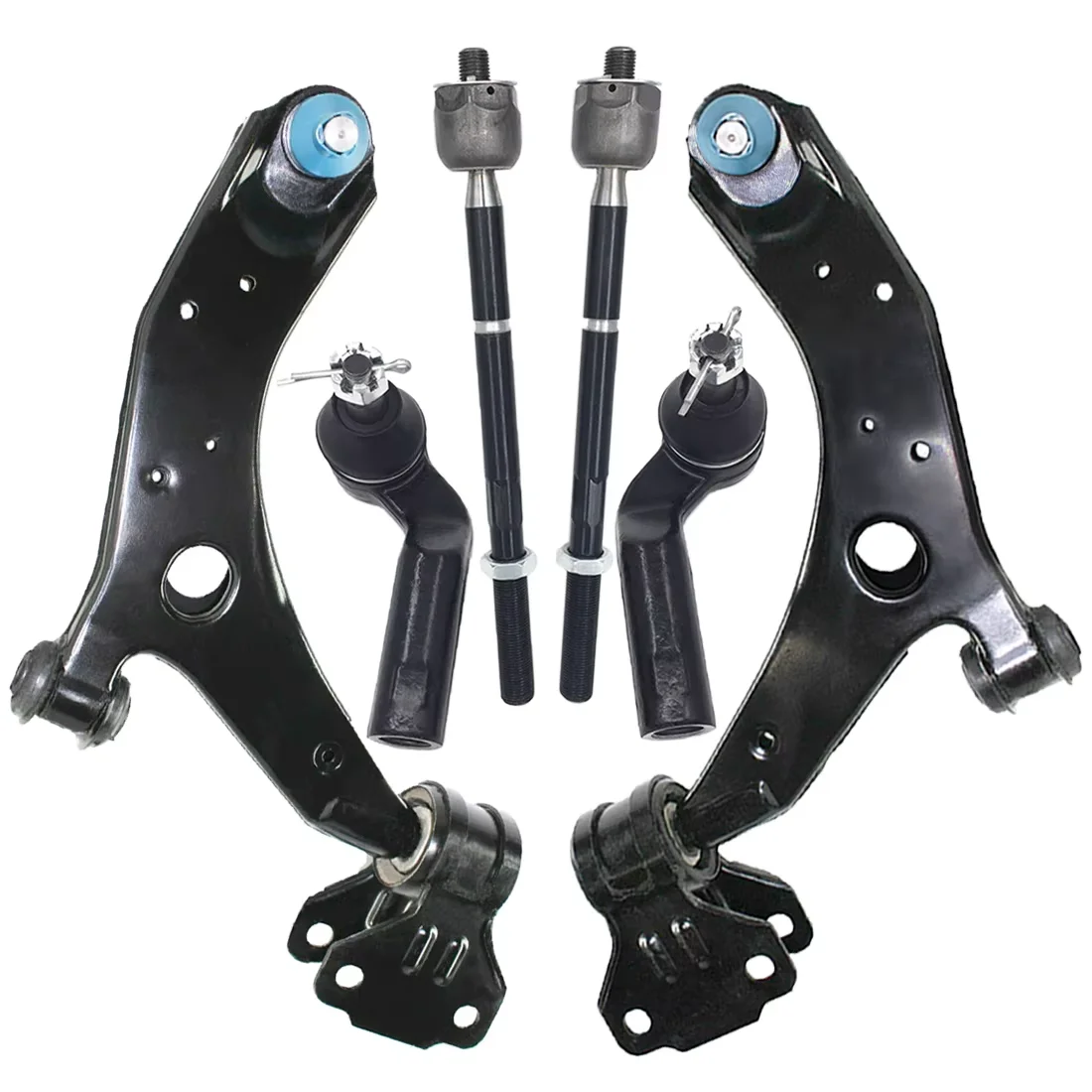 

AzbuStag 6Pcs Front Lower Left Right Control Arm Tie Rod Suspension Kit for Mazda 3 2010 2011 2012 2013 K621271 K621270 ES800025