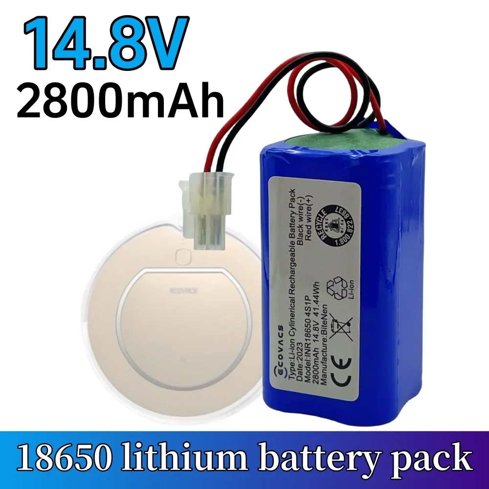 4S1P 14.8V 2800mAh Battery  for Ecovacs Deebot N79, N79S, DN622 & Eufy RoboVac 11, 11S, 12, 15C, 15T, 35C, G10 Hybrid, G30