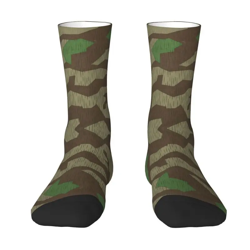 Novelty Men's Splittertarn Camouflage Splinter Camo Dress Socks Unisex Breathbale Warm 3D Printed Germany Military Crew Socks