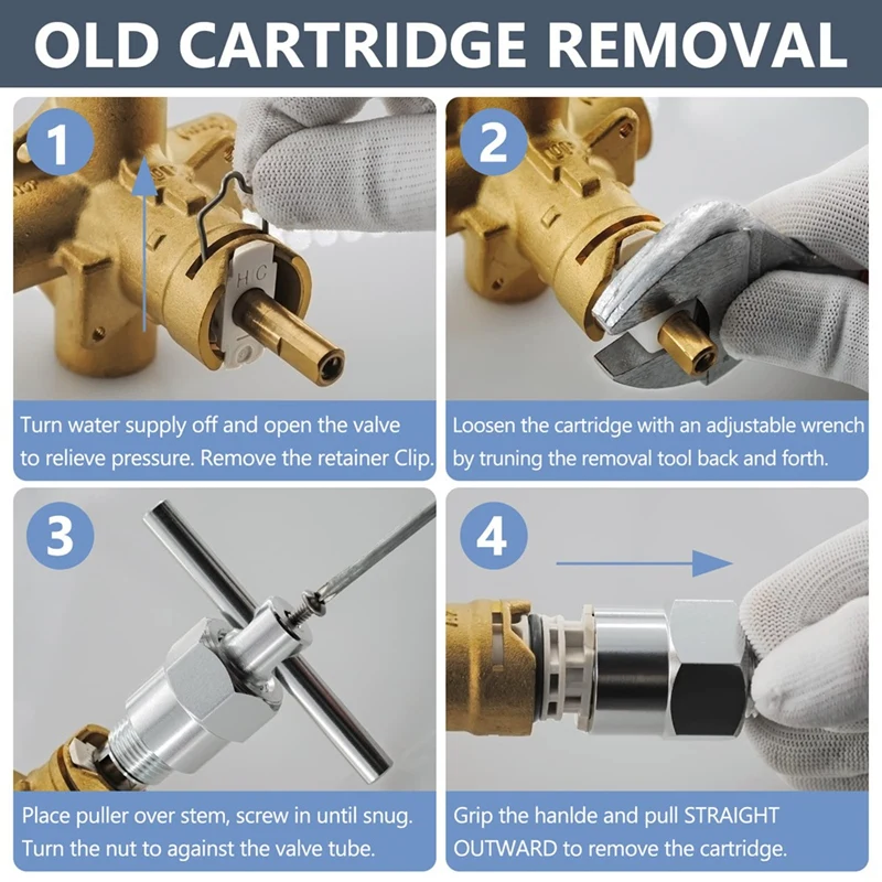 LICG-1222 vervangende cartridgeset voor Moen Positemp-kranen met één handgreep, compatibel met Moen douche en badkuipdouche