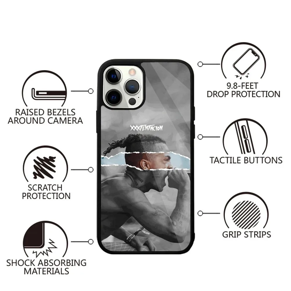 Rapper X-XXXTentacionS Phone Case For iPhone 16,15,14,13,12,11,Plus,Pro,Max,Mini Magsafe Magnetic Wireless Charging