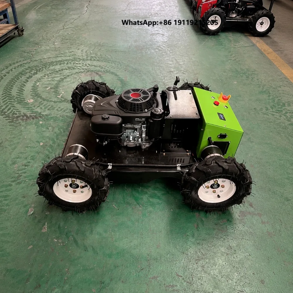 Powerful 550L Remote Lawn Mower 224cc 9HP with Electric Start for Landscape Maintenance