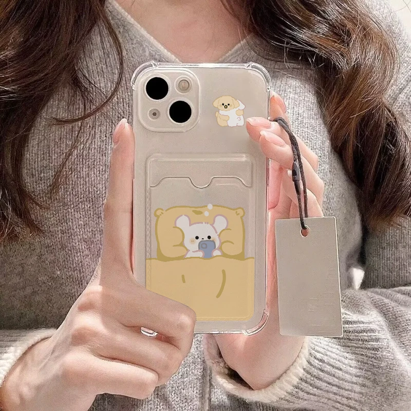 Hund Katze Paar Handyhülle für Redmi Note 14 13 Pro Plus 12S 12 11 10 Pro 12 13C 12C 10 Gehäuse Brieftasche Soft Clear Cover