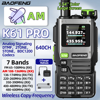 Baofeng K61 PRO Walkie Talkie Multi Band DTMF High Power Wireless Copy Frequency Type-c Upgraded UV-K6 Ham Radio Two Way Radio