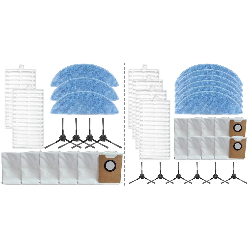 Устойчивая чистая среда с комплектом запасных частей для ECOVACS Y1 включает в себя аксессуары для ключей, такие как фильтры и швабры