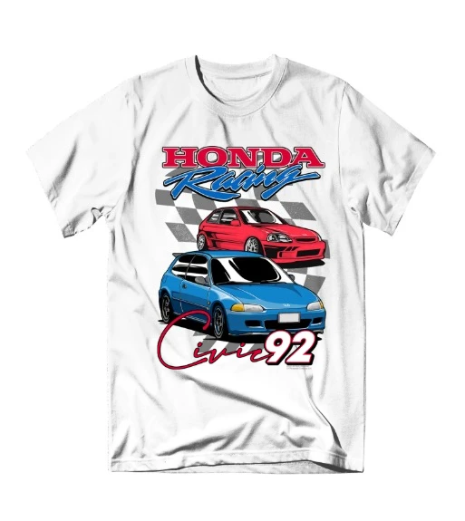 

Мужская футболка Honda Racing, летняя повседневная гоночная футболка с принтом автомобиля, повседневная одежда