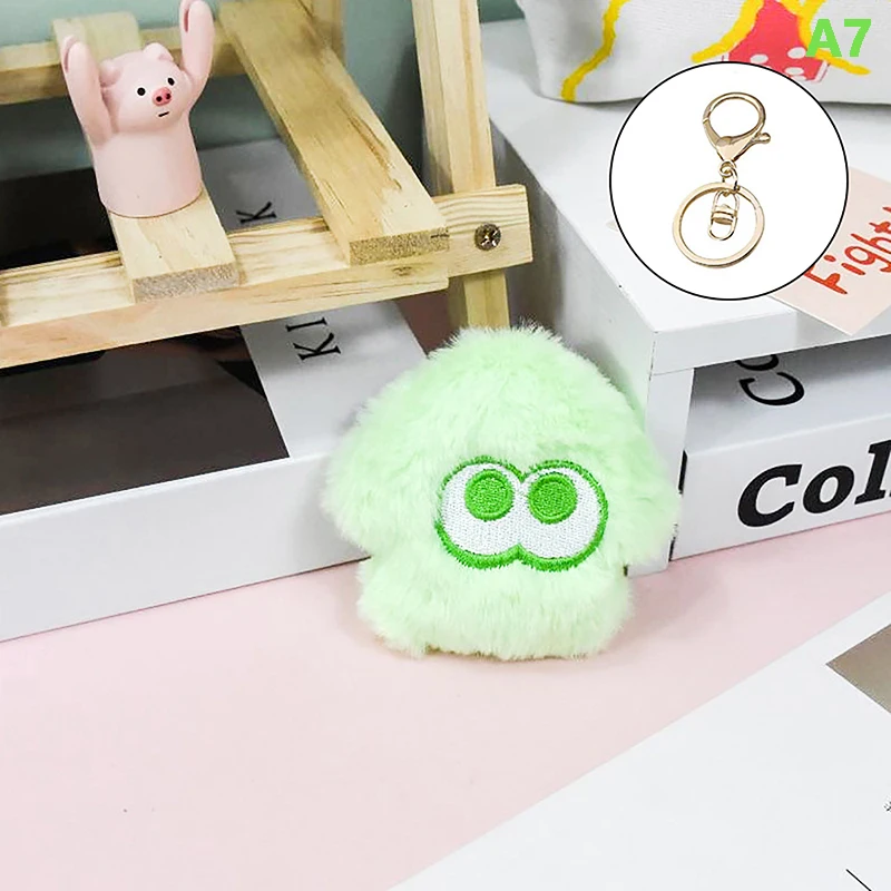Cartoon Splatoon Inkling Plüsch Schlüssel bund Anime Orange rot Inkling Kawaii Tier Rucksack Anhänger weich ausgestopfte Cartoon Spielzeug puppe