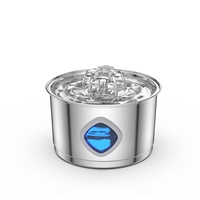 Pet Water Dispenser 304 Stainless Steel Cat Dog Automatic Water Feeder Live Water Circulation Round Feeder TY11 2.8L USB Port