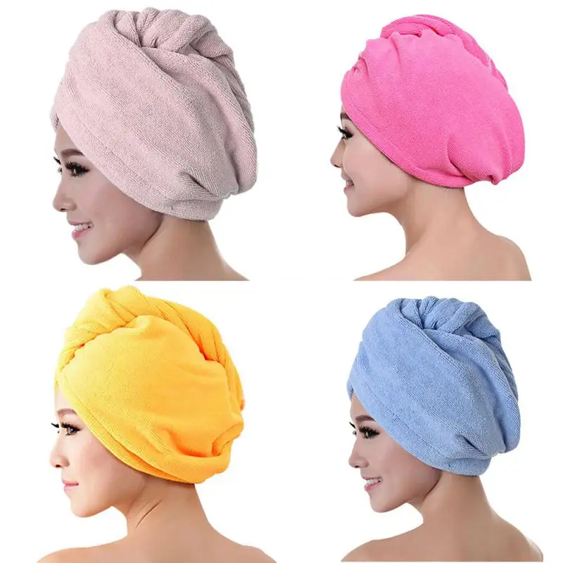 2024 Women Long Hair Quick-Dry Hair Towel Soft Microfiber Towels Shower Cap Towel Bath Hats For Women Dry Hair Cap Lady Turban H