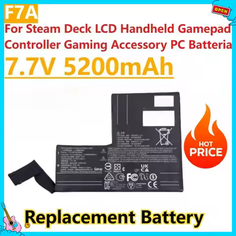 New F7A Battery 7.7V 5200mAh For Steam Deck LCD Handheld Gamepad Controller Gaming Accessory PC Batteria