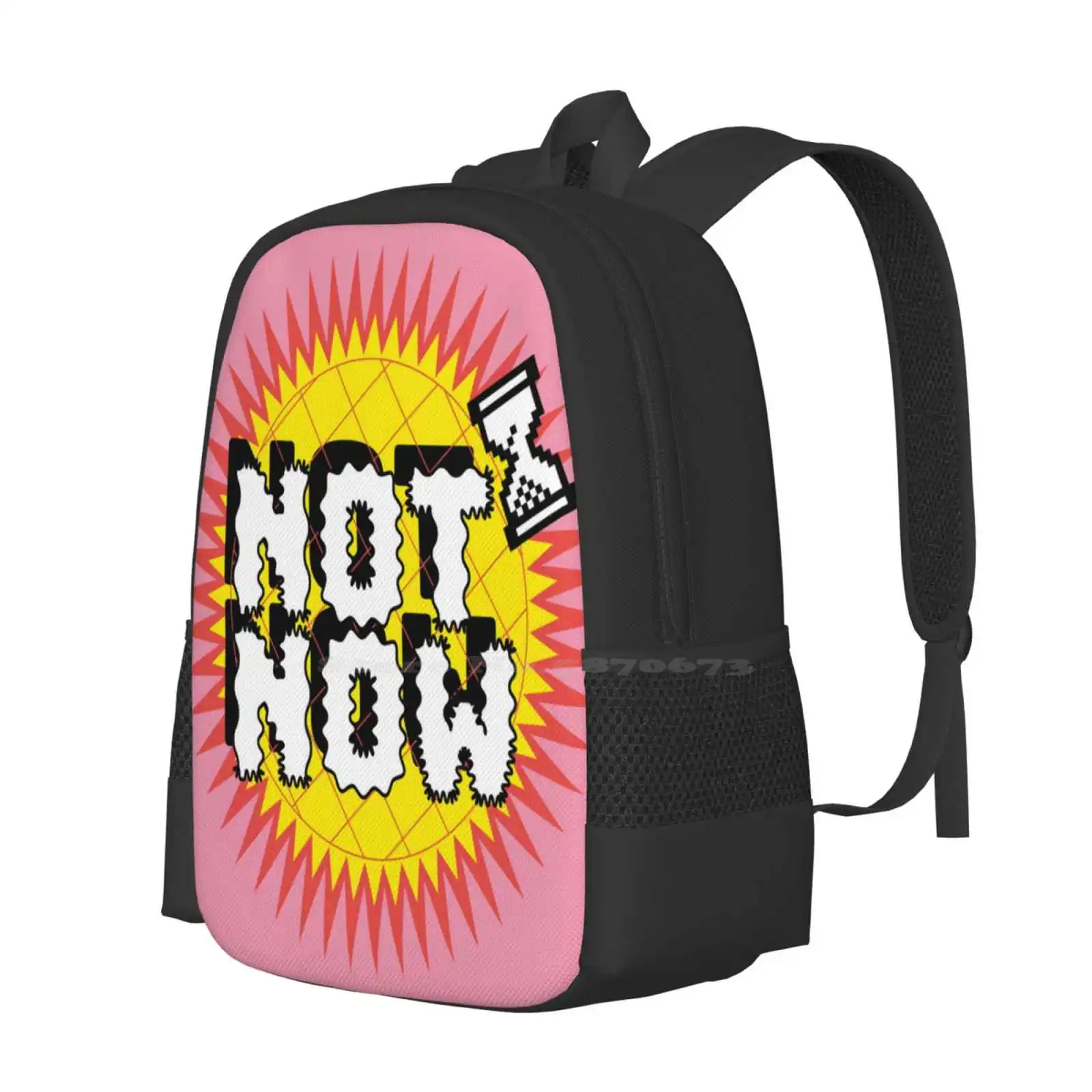 Spectacular Throwback To The 90S Hot Sale Schoolbag Backpack Fashion Bags Pink Yellow Not Now 90S Circle My Time Back To The