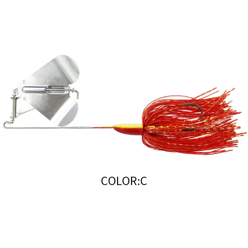 14.8g/ 25.3g Head Jig with Silicone Skirt Spinnerbait Rubber Metal Head Blade Saltwater Japanese Lure Chatter Carp Fishing Pesca