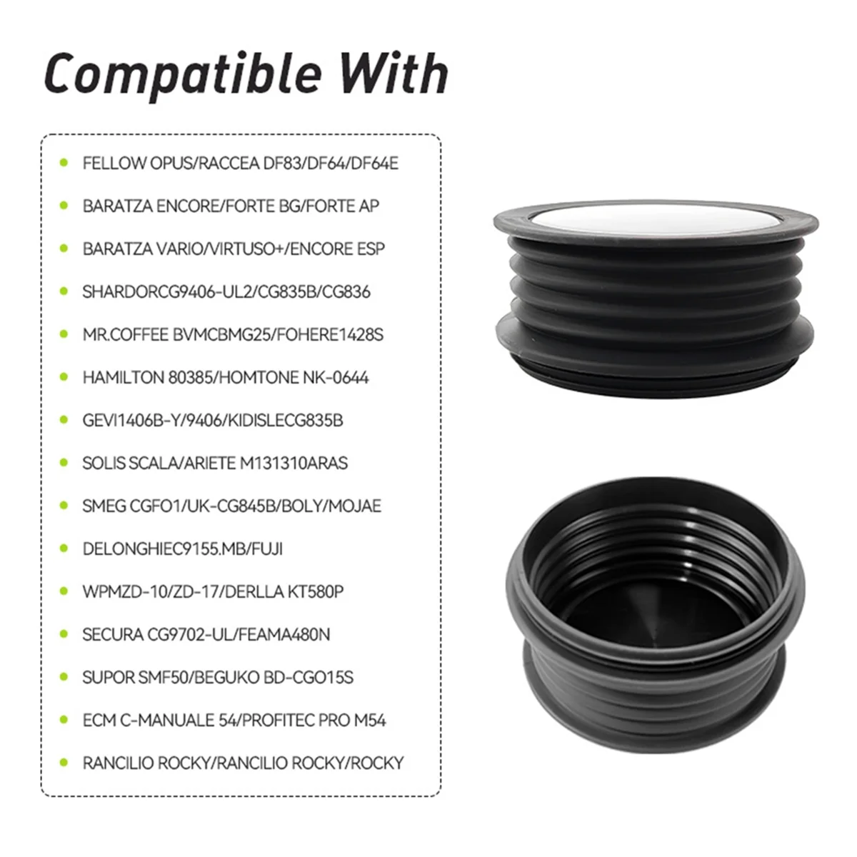 RIRI Moedor de grãos de café, funil de dose única para macarrão de fole de silicone Baratza, ferramenta de limpeza de pó soprador