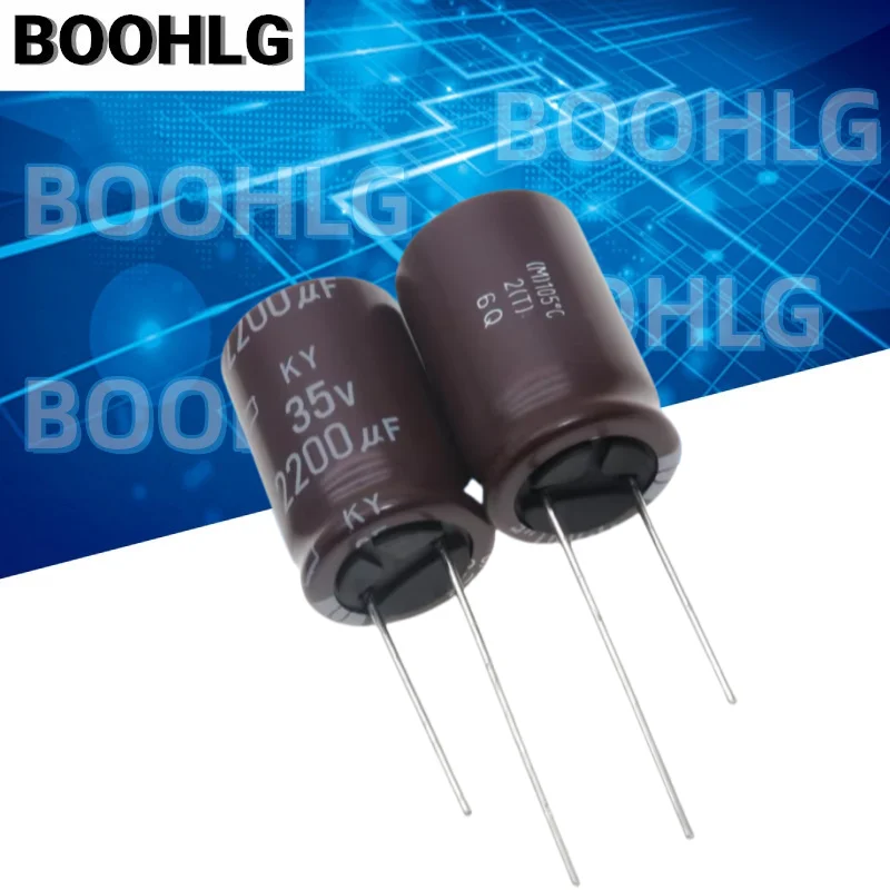 2PCS 2200UF 35V NCC Black Diamond Capacitor 35V 2200UF High Frequency Low Resistance