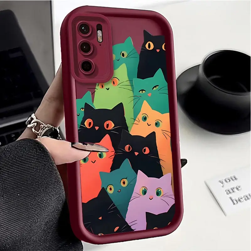 Note 10 Curious Cat New Sky Eye Phone Case For Xiaomi Redmi Note 10 10T 10Pro 12S 9 9Pro 10S 9S 9T 11S 11Pro 8 8Pro 11 7S Cover