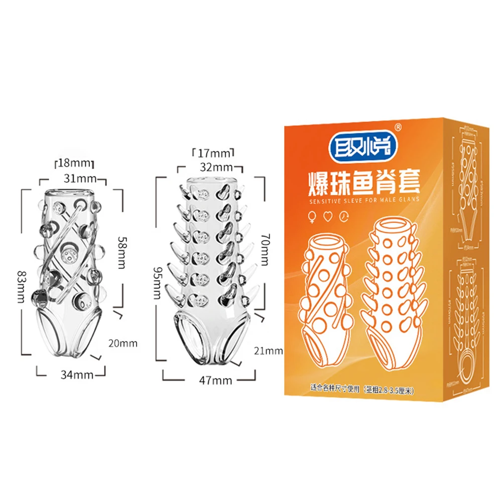 2 قطعة كم القضيب سيليكون خواتم الديك القضيب موسع الانتصاب أقوى المكبر مقاس محسن الجنس لعب الكبار للرجال الأزواج #6