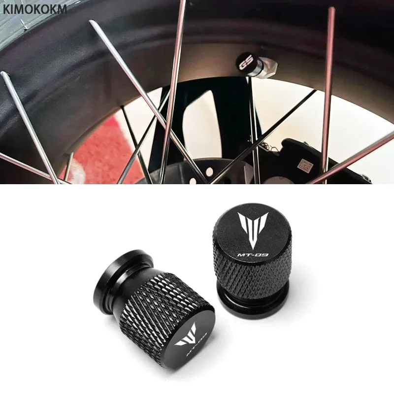 

2Pcs Motorcycle CNC Wheel Tire Valve Air Port Stem Caps Covers Accessories For YAMAHA MT-09 MT09 Mt 09 2017 2018 2019 Black