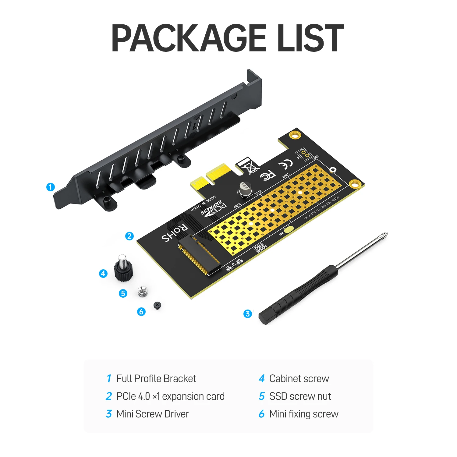 ADATTATORE SSD DA JEYI M.2 NVME a PCIe 4.0 3.0, scheda di espansione