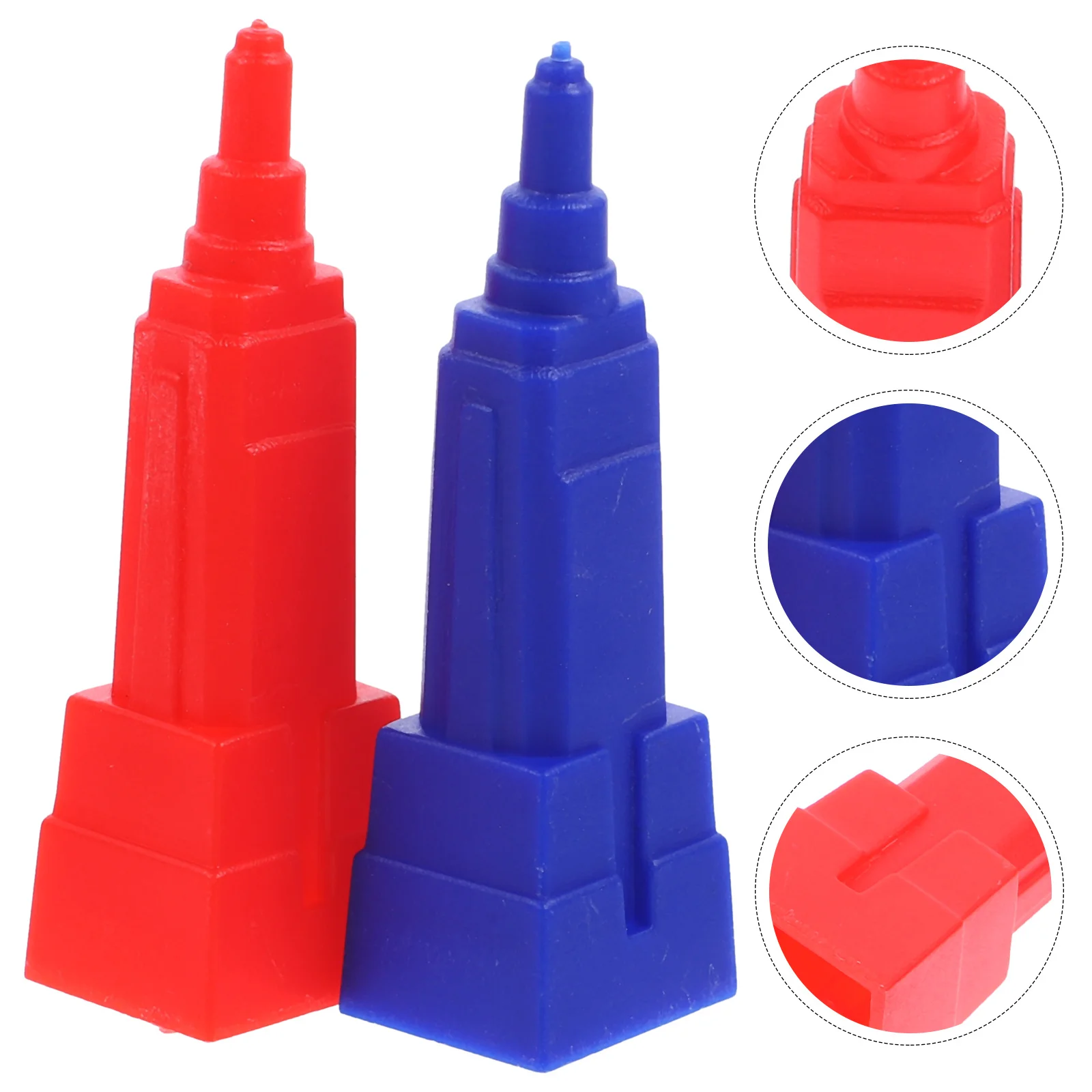 40 peças de construção de jogo de tabuleiro, acessórios de casa de substituição, mini peões de jogo para crianças, adereços de peças de xadrez leves e suaves