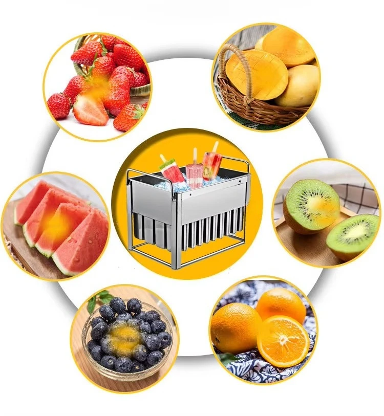 60Ml Popsicle Mold Stainless Steel Popsicle Mold Chocolate Bar Popsicle Machine and Ice Cream Bar Maker