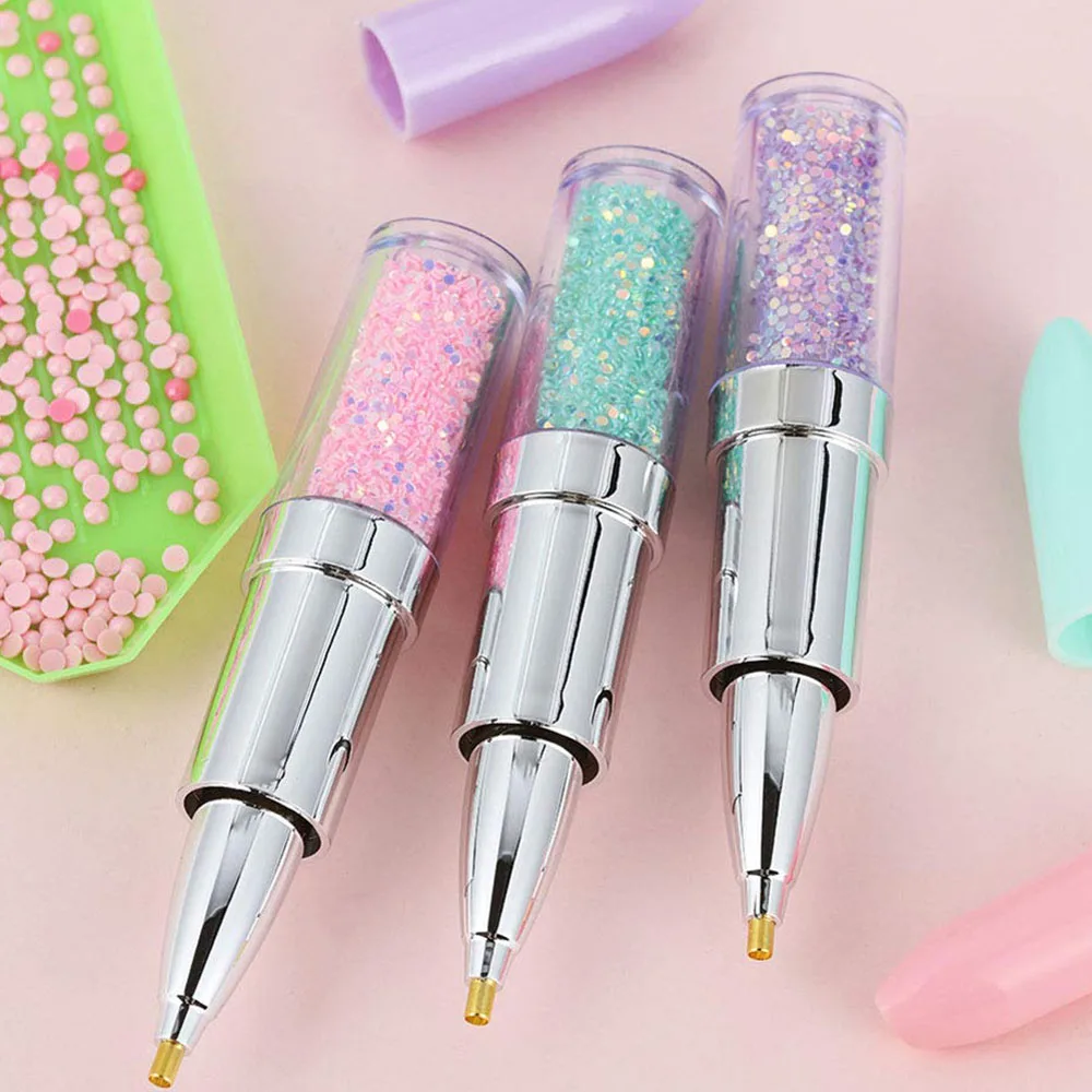 1PC Lipstick Shape Diamond Point Drill Painting Pens 5D Diamond Tools Point Drill Pens for DIY Crafts Cross Stitch Accessories