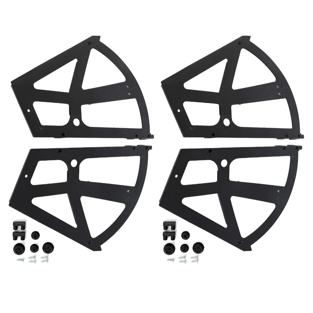 4Pcs Accessories Black Shoe Rack Hinges ABS Turing Rack Drawer Hinge Single Layer Flip Frames Home Furniture