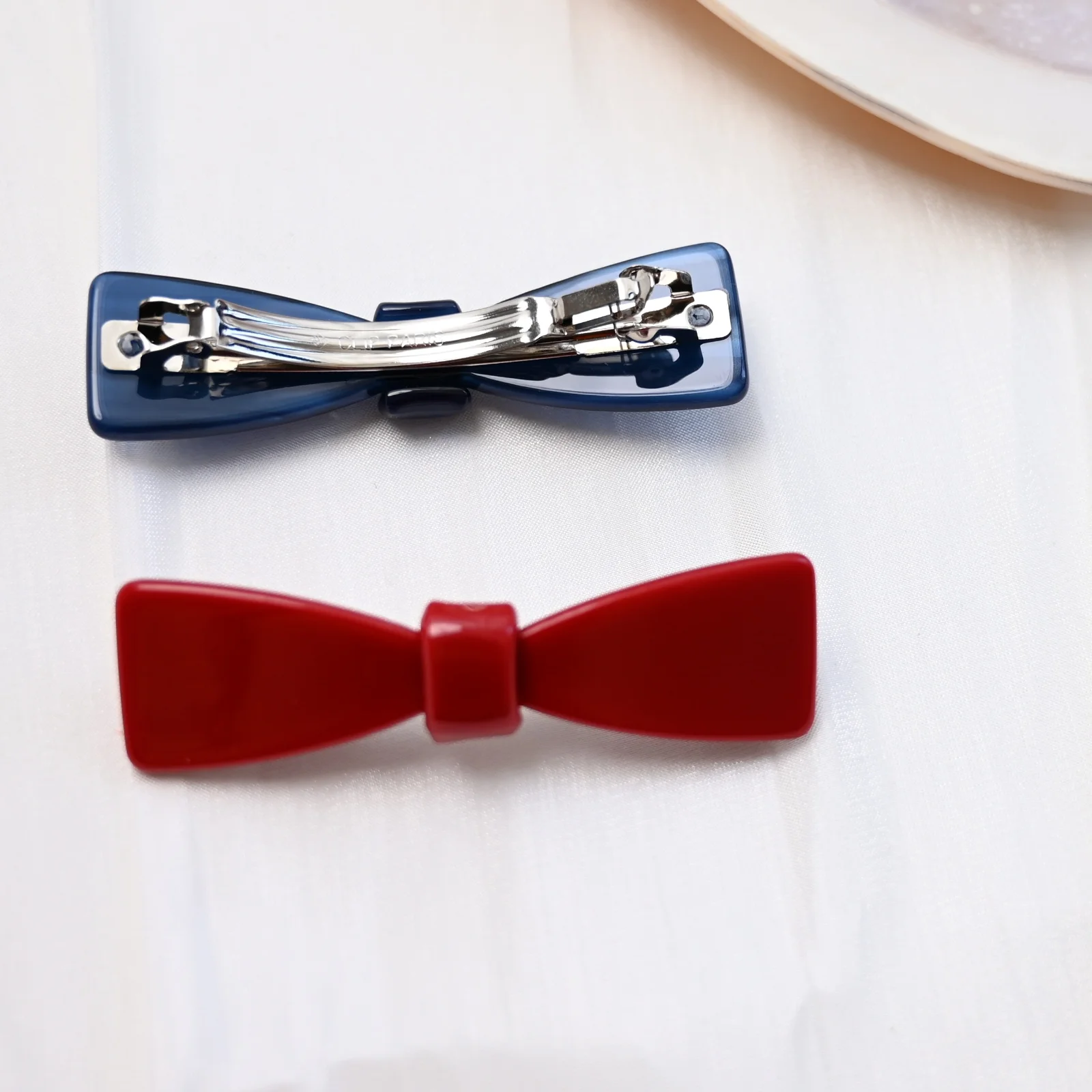 

Small Size Bow Shaped Hair clips French Barrettes Side Clips half up Hair Style for Girls and Women Hair Accessories