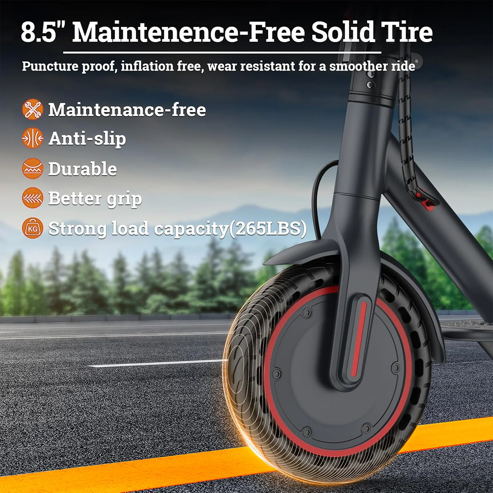 2026 JUICEASE EX01XB Elektroroller mit Sitz, leistungsstarkem Motor, 36V7.8Ah, 25 km Reichweite, 8,5-Zoll-Reifen, mit App, faltbarer E-Scooter für Erwachsene – Detail 23