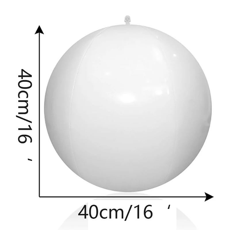 40cm LED Balloon Large Inflatable Glowing Beach Ball 16 Colors Remote Control Blow Up Balls Waterproof For Swimming Pool Party