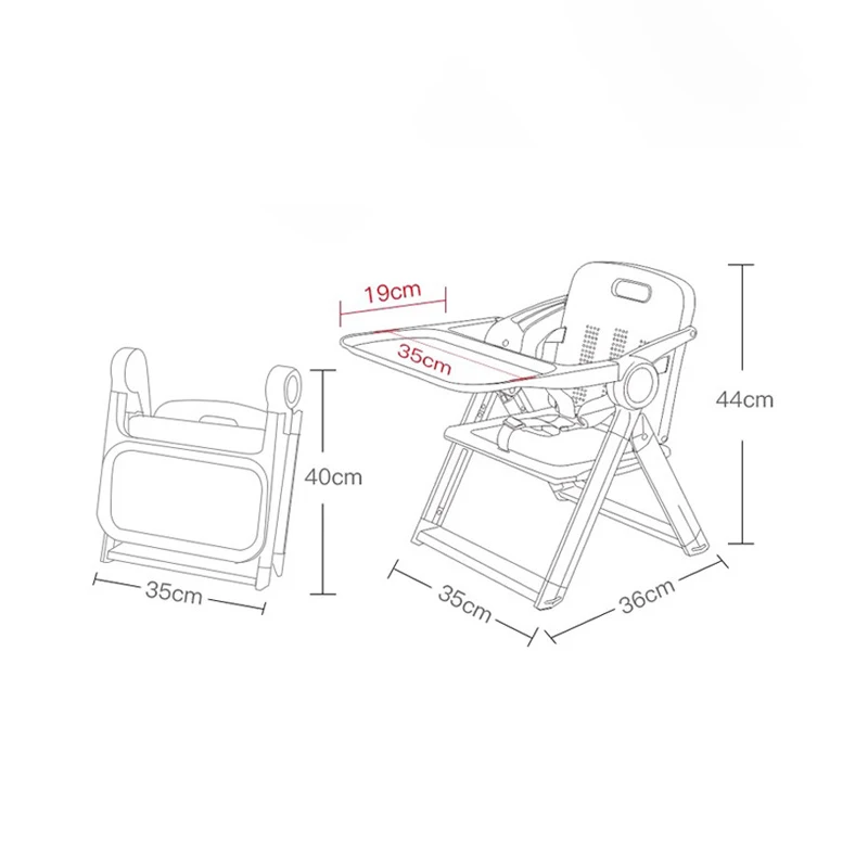 مقعد معزز للسفر من البلاستيك متعدد الوظائف، كرسي مرتفع لإطعام الأطفال، كراسي عالية