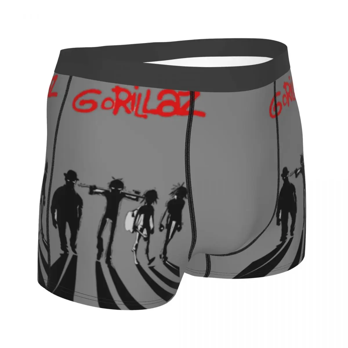 Gorillaz Skateboard Man'scosy Boxer Briefs, Caleçon d'impression 3D, Respirant, Haute Qualité, Cadeaux d'anniversaire, Cool Music Band, 402