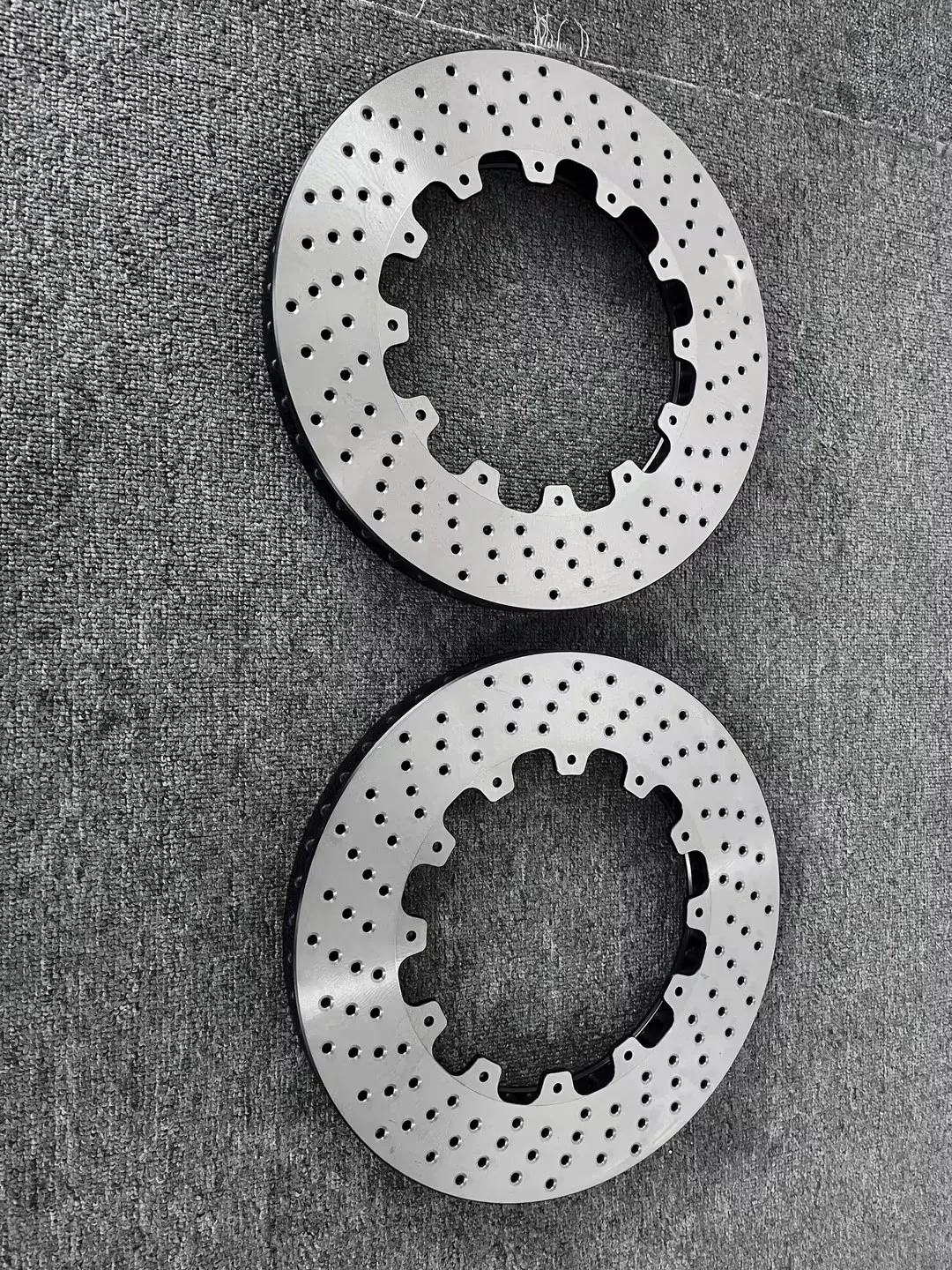 Dicase a pair of 380*34mm drilled brake disc only with floating bolts for BMW e39 M5