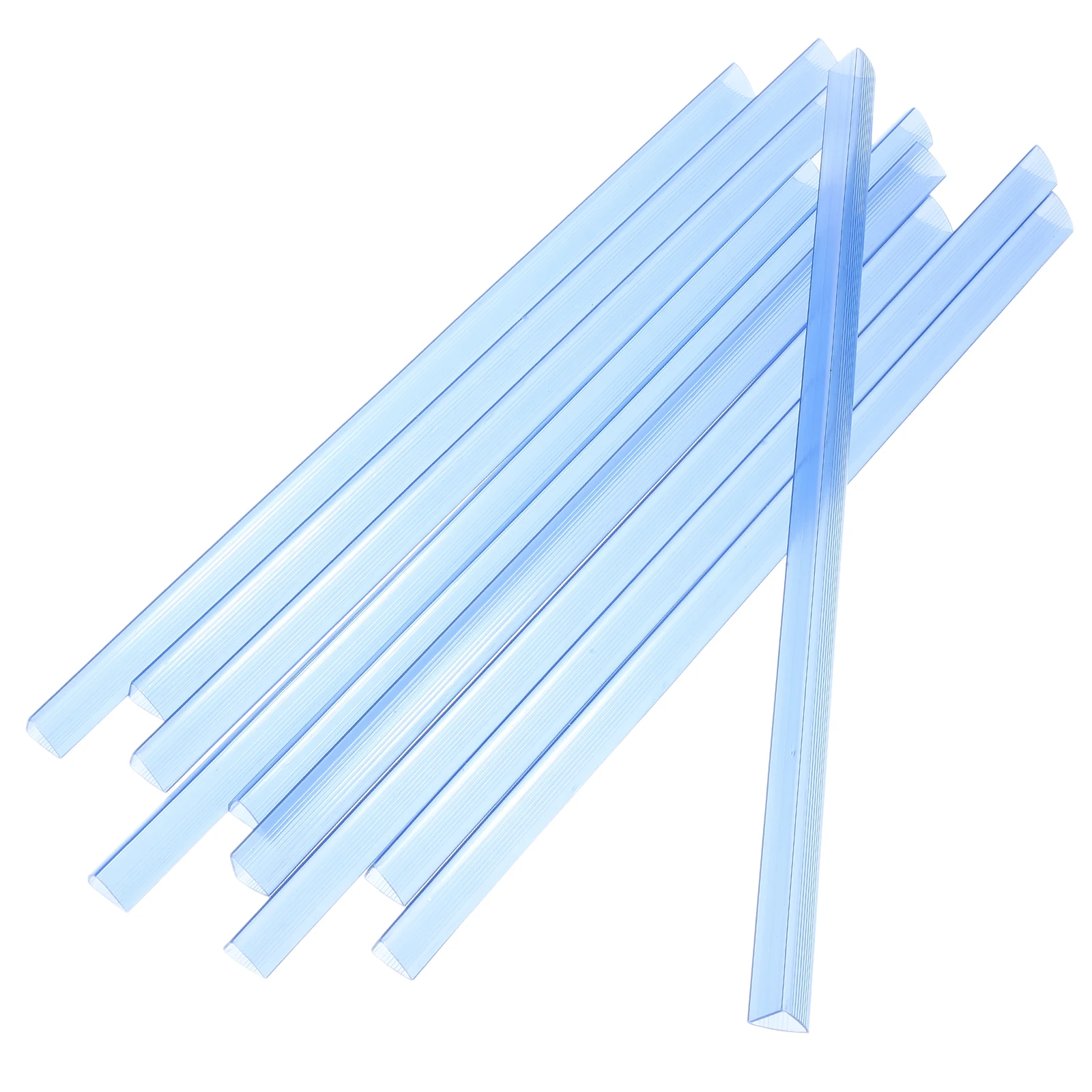 

20pcs A4 Transparent Blue Sliding Binding Bars 310mmx15mm Pull Rod Clips File Folder Organizer Document Holder