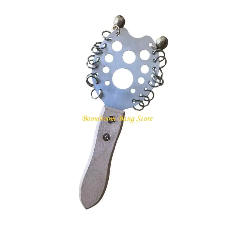 270C Musical Shaker for African Percussion Stainless Steel Construction for Concerts Featuring Metal Balls Impact System