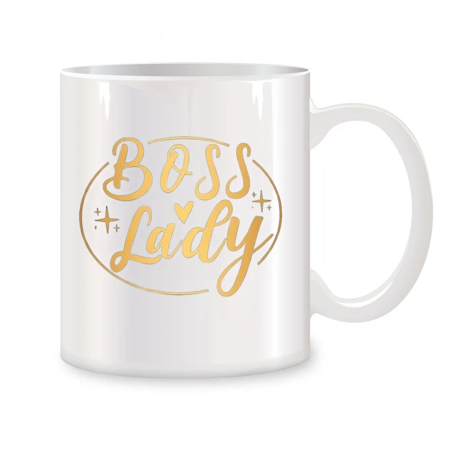 Boss Lady Mugs For Boss Women Managers Female Birthday Novelty Coffee Ceramic Tea Cups White 11 oz