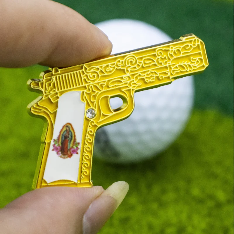 New golf ball marker hat clip metal hat clip with paint magnet badge