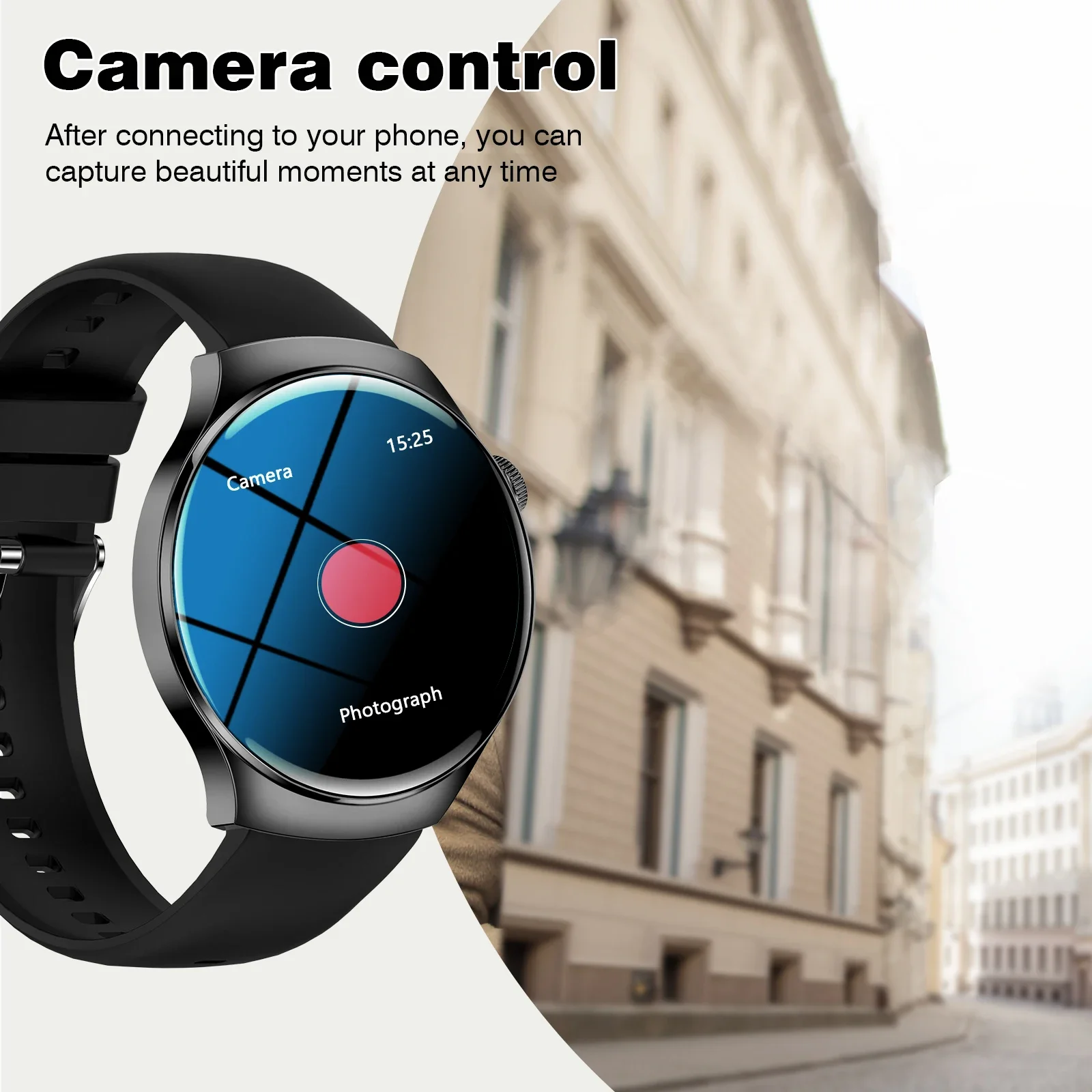 ساعة ذكية، اتصال/اتصال لاسلكي، وضع رياضي متعدد، عرض تنبيه الرسائل، ورق حائط مخصص، شاشة للياقة البدنية، واي فاي متوافق #3