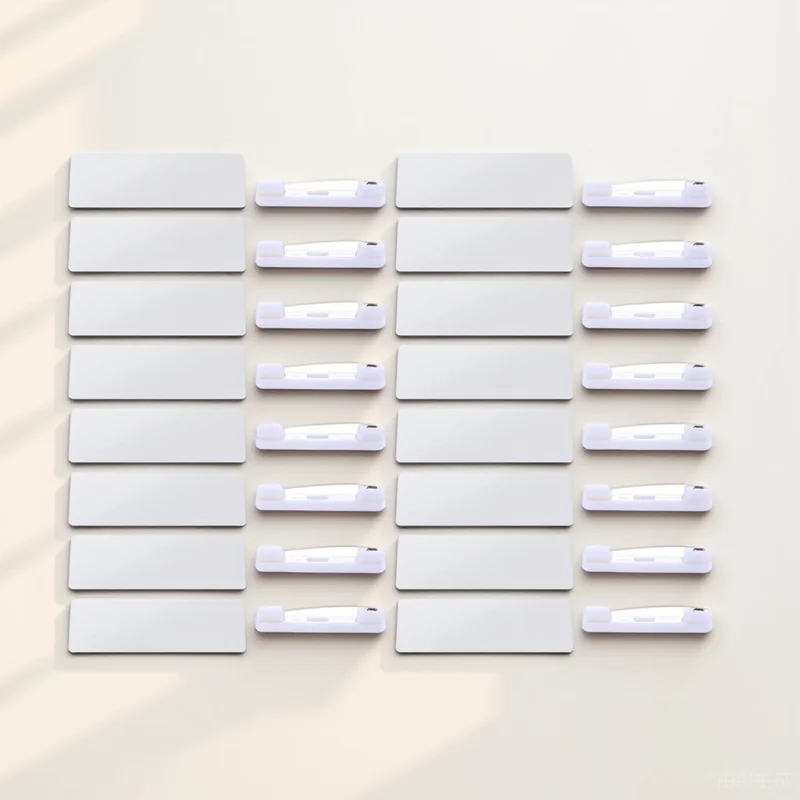

16pcs Blank Name Tags Pin School Custom Nameplates With Clip Reusable Badges For Workers Students